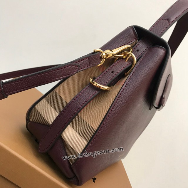 Burberry專門店新款托特包 巴寶莉粒紋皮革手提肩背女包 yxb1492